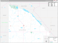 Lac qui Parle Wall Map Premium Style